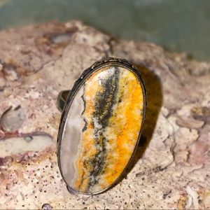 Bumblebee jasper Natural Gemstone handcrafted ring